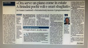 Scopri di più sull'articolo Corriere del Mezzogiorno, Giancarlo De Venuto: ‘ … occorre una nuova legge per classificare gli alberghi’