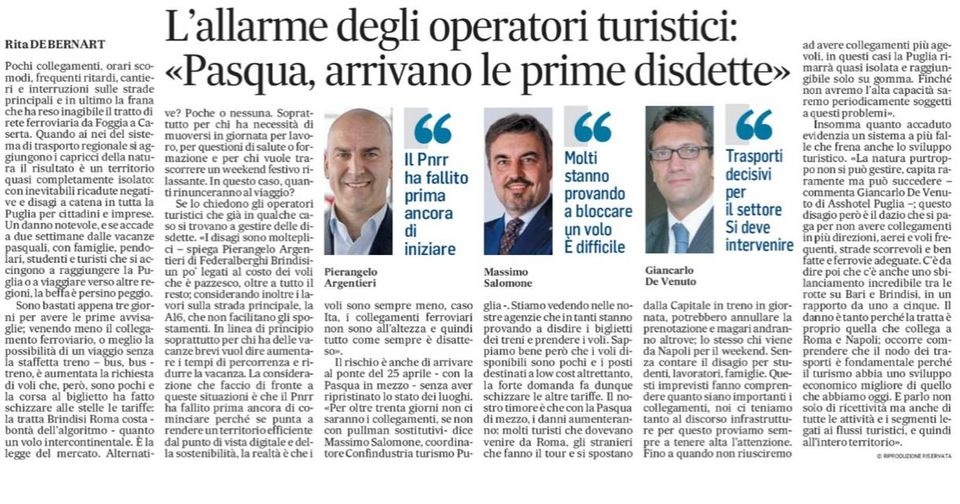 Scopri di più sull'articolo Nuovo Quotidiano di Puglia 15 marzo ’24